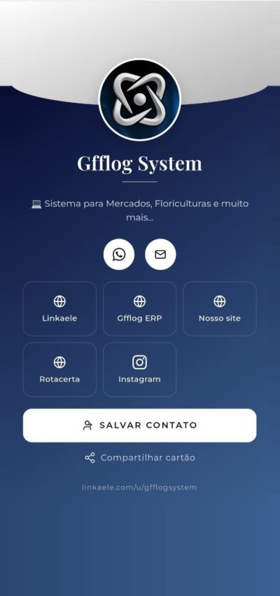 Cartão digital Linkaele da Gfflog System.